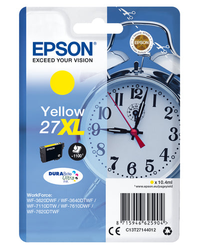 Epson Alarm clock Singlepack Yellow 27XL DURABrite Ultra Ink Epson Alarm clock Singlepack Yellow 27XL DURABrite Ultra Ink